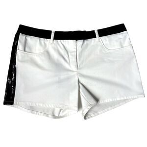 C’N’C Costume National White And Black Elegant Woman Shorts Size 14